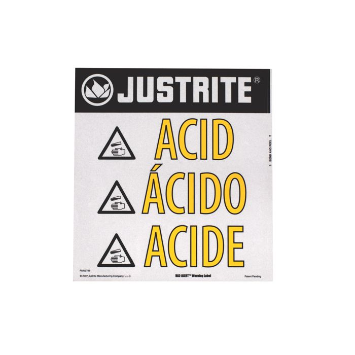 Haz-Alert Acid Label - Small