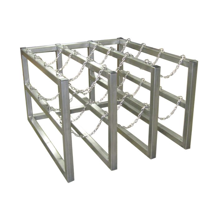 12 Cylinders (3x4) - Stainless Steel - Barricade - Gas Cylinder Rack