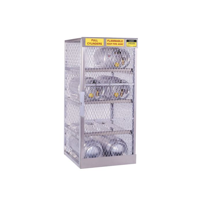 8 Propane Tanks - Outdoor, Horizontal Storage - Aluminum - Gas Cylinder Cage