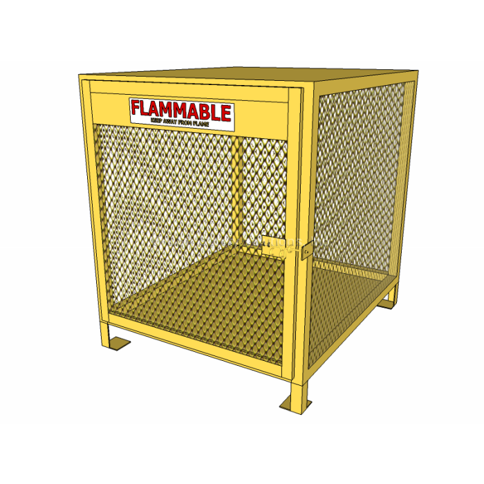 6 Cylinders - Propane and Forklift Tanks - Vertical Storage - Mesh - Gas Cylinder Cage