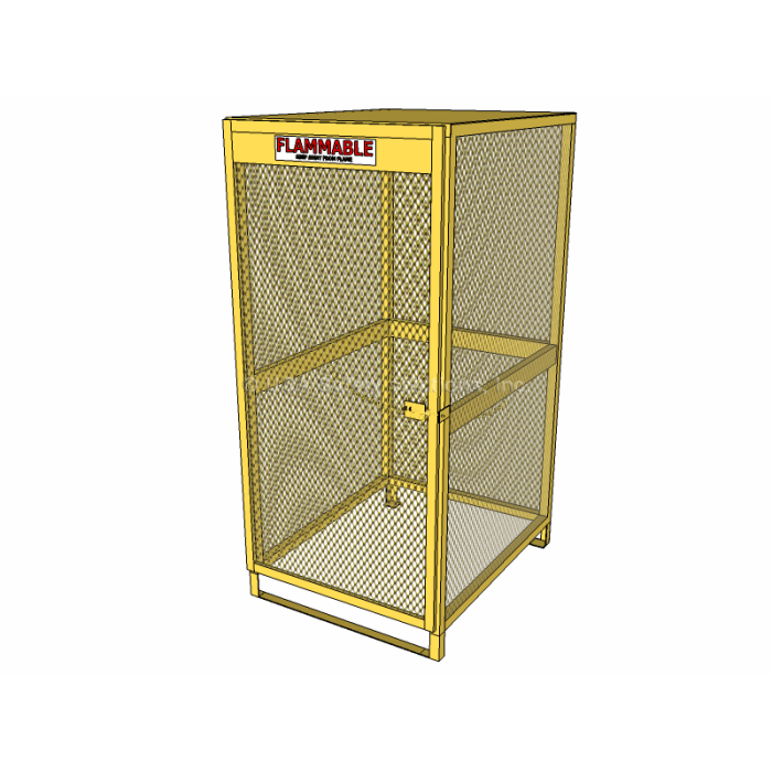 10 Cylinders - Large Tanks - Vertical Storage - Mesh - Gas Cylinder Locker