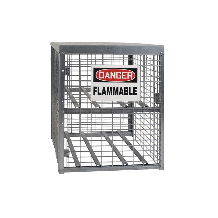 4 Propane Tanks - Outdoor, Horizontal Storage - Galvanized - Gas Cylinder Cabinet
