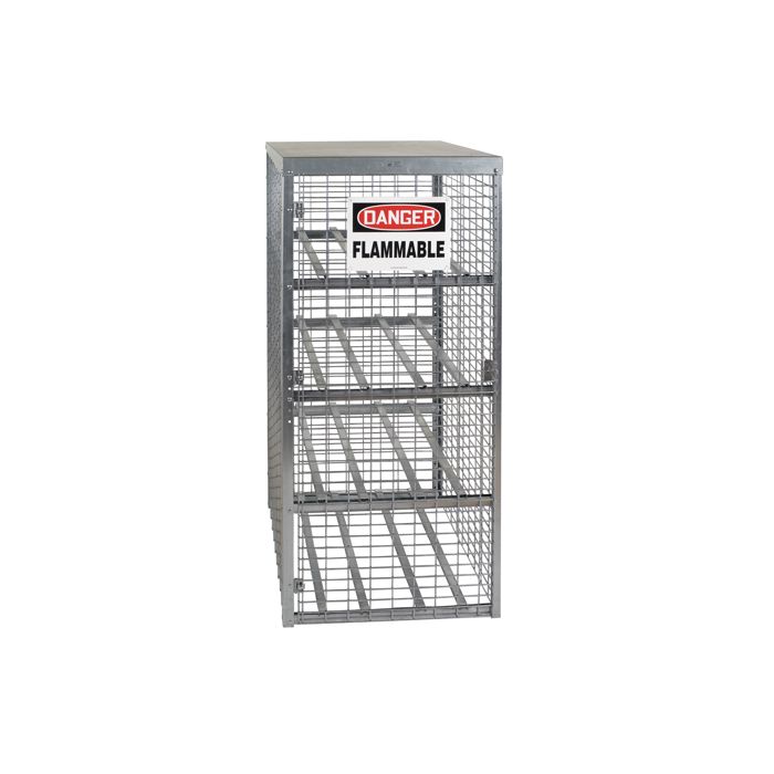 8 Propane Tanks - Outdoor, Horizontal Storage - Galvanized - Gas Cylinder Cabinet