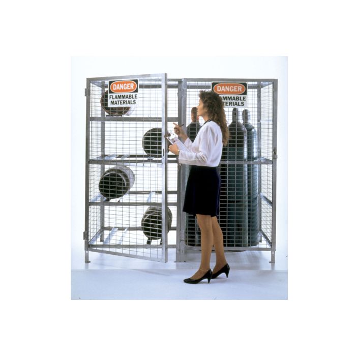 8 Horizontal (Propane) And 9 Vertical (Large) Tanks - Outdoor Storage - Galvanized - Gas Cylinder Cabinet