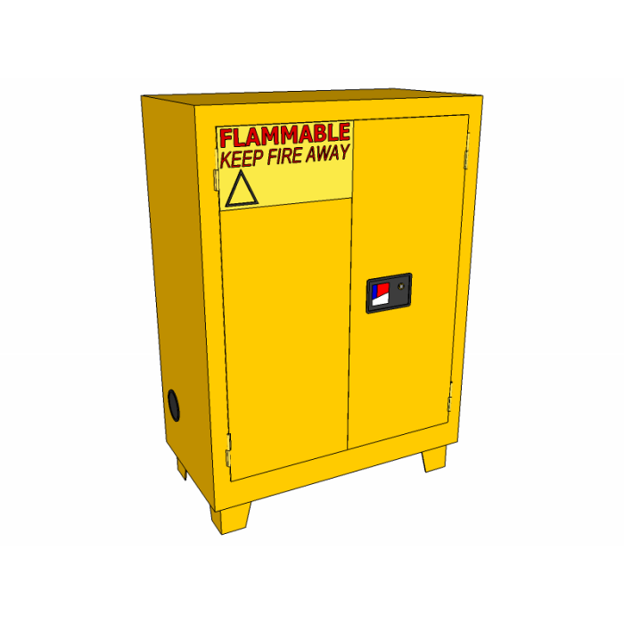28 Gallons - Forklift - Manual Close - 2 Shelf - Flammable Storage Cabinet