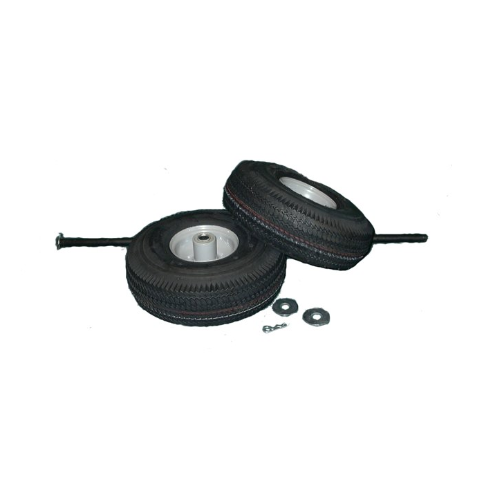 10.5 inch Pneumatic Wheels and axle set