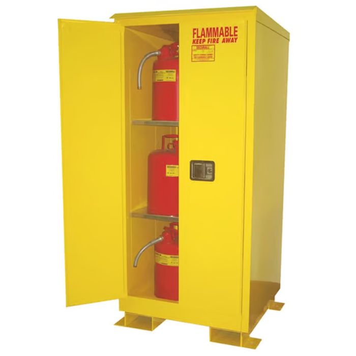 Flammable Storage Cabinet - 60 Gallons - Manual Close Doors - Outdoor