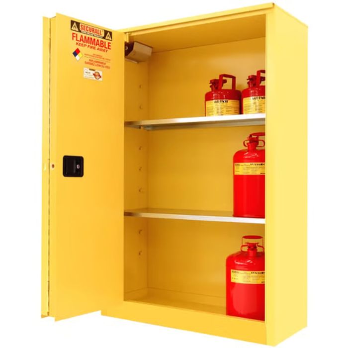 Flammable Storage Cabinet - 45 Gallons - Bi-Fold, Sliding Doors