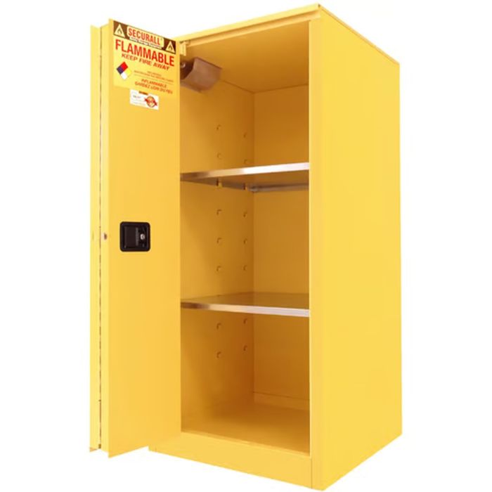 Flammable Storage Cabinet - 60 Gallons - Bi-Fold, Sliding Self-Closing Doors