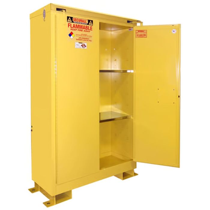 Flammable Storage Cabinet - 60 Gallons - Self-Closing Doors - Outdoor
