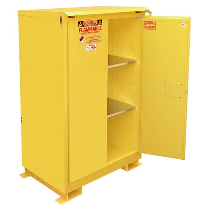 Flammable Storage Cabinet - 90 Gallons - Self-Closing Doors - Outdoor