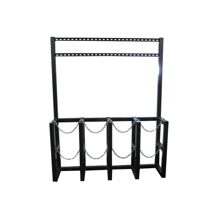 4 Cylinders (4x1) - Barricade - Process Station - Gas Cylinder Rack