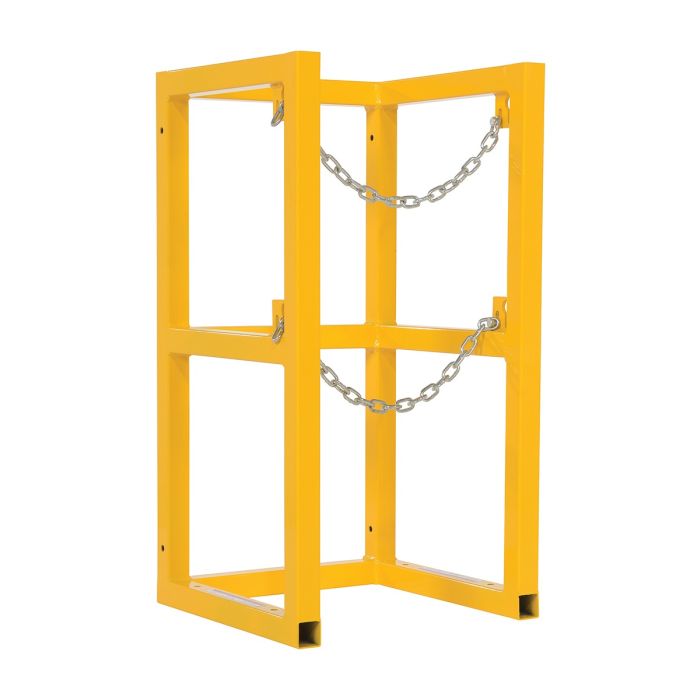 Modular Barricade Rack - 1 Cylinder Position Deep - Yellow - Gas Cylinder Rack