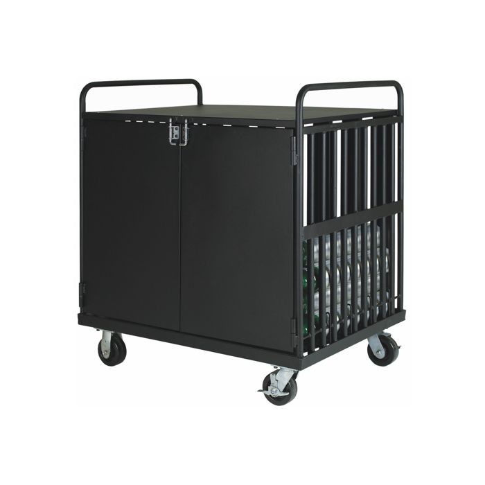 Multi-Cylinder - Oxygen & Medical Gases (D,E,M9,M7) - Horizontal - DOT Compliant Door & Top - 4 Swivel Casters - Cylinder Cart