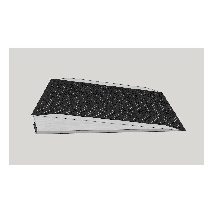 Solid Platform Steel Ramp with Skid-Resistant Finish - 40" Wide - Outdoor Chemical Storage Locker Accessory