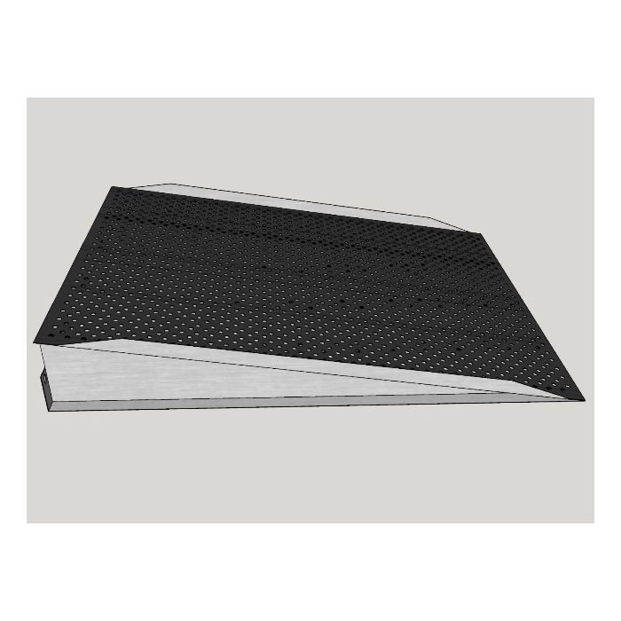 Solid Platform Steel Ramp with Skid-Resistant Finish - 52" Wide - Outdoor Chemical Storage Locker Accessory