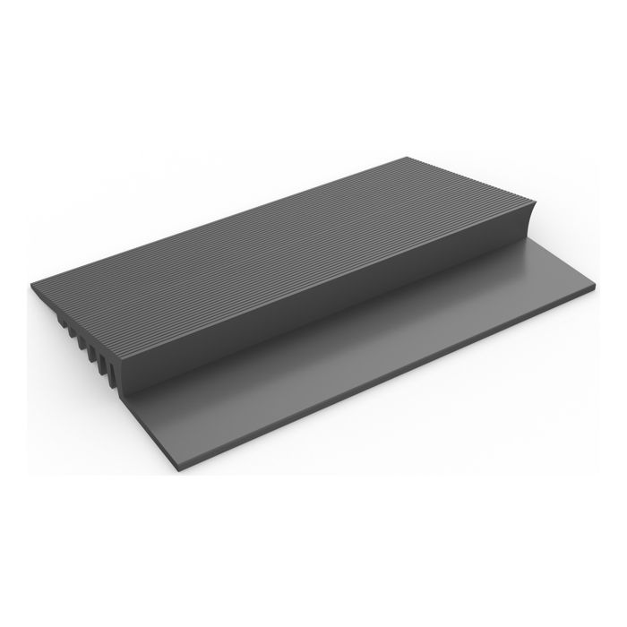 2-1/2" Wide - Grey - Flexible PVC Edging for Workplace Floor Mats