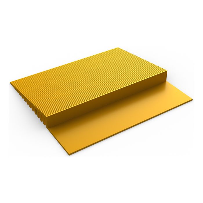 3-3/4" Wide - Yellow - Flexible PVC Edging for Workplace Floor Mats
