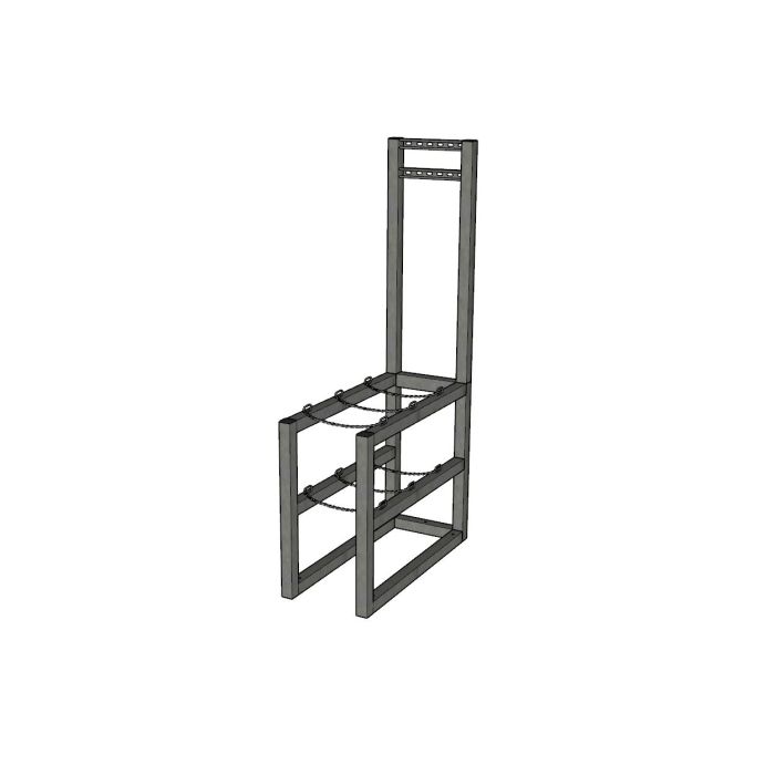 3 Cylinders (1x3) - Barricade - Process Station - Gas Cylinder Rack