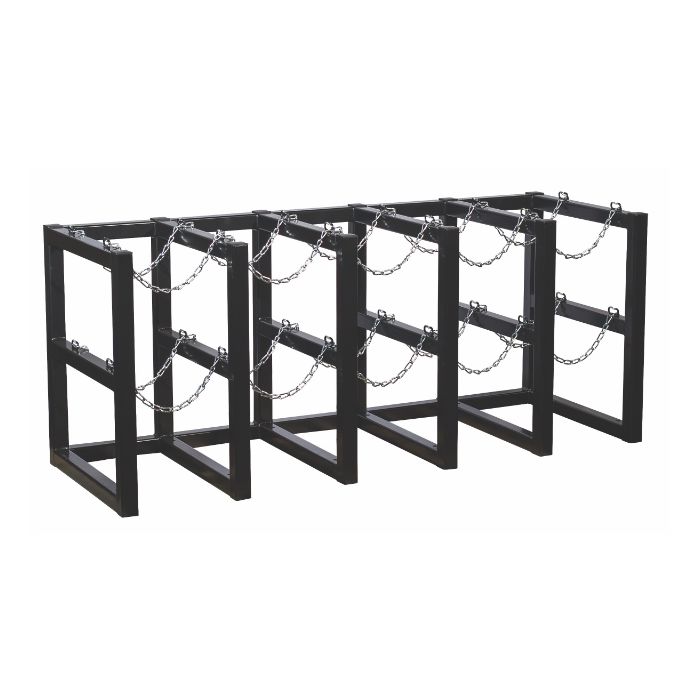 10 Cylinders (5x2) - Barricade Gas Cylinder Rack