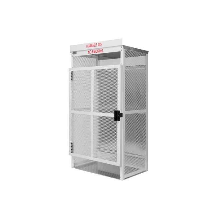 12 Cylinders - Large Tanks - Outdoor - Vertical Storage - Steel & Mesh - Gas Cylinder Cage