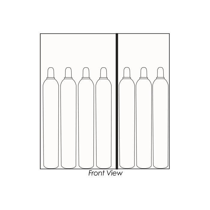 Gas Cylinder Locker, 20 Large Tanks, Outdoor, Vertical