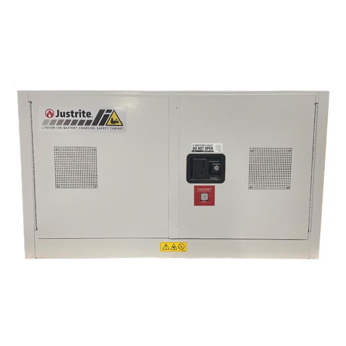 2 Manual Doors - 2kWh TECR - 1 Shelf - Gray - Lithium-Ion Battery Charging & Storage Cabinet