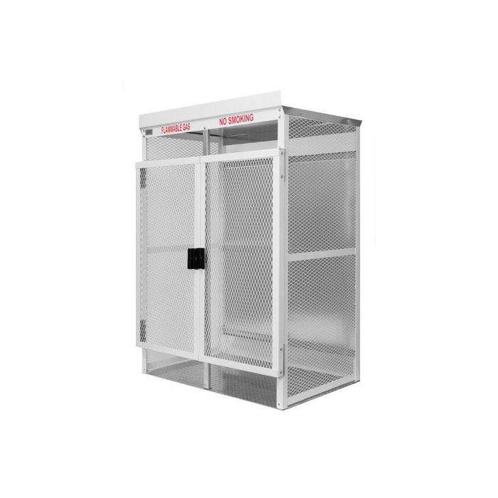 23 Cylinders - Large Tanks - Outdoor - Vertical Storage - Steel & Mesh - Gas Cylinder Cage