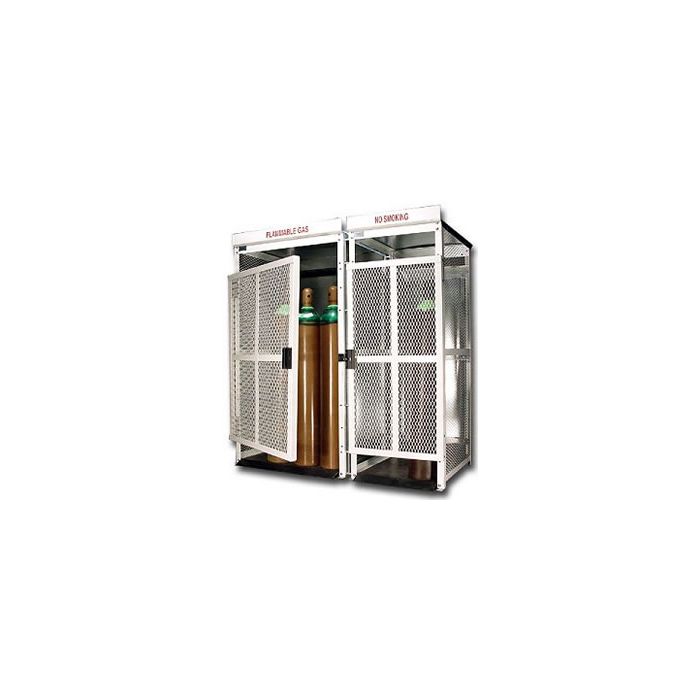 26 Cylinders - Large Tanks - Outdoor - Vertical Storage - Steel & Mesh - Gas Cylinder Cage