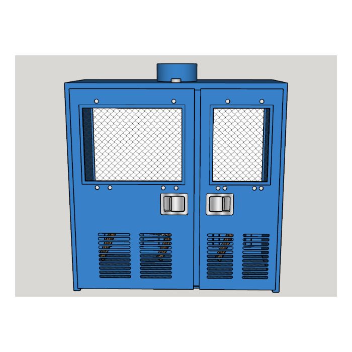 3 Cylinders - Small Bottles - Exhaust Vent - Gas Cabinet