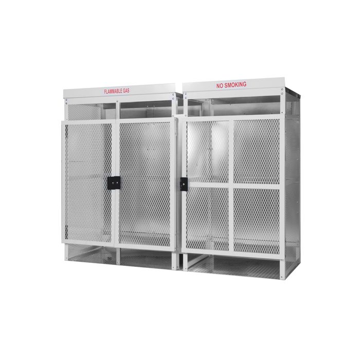 38 Cylinders - Large Tanks - Outdoor - Vertical Storage - Steel & Mesh - Gas Cylinder Cage