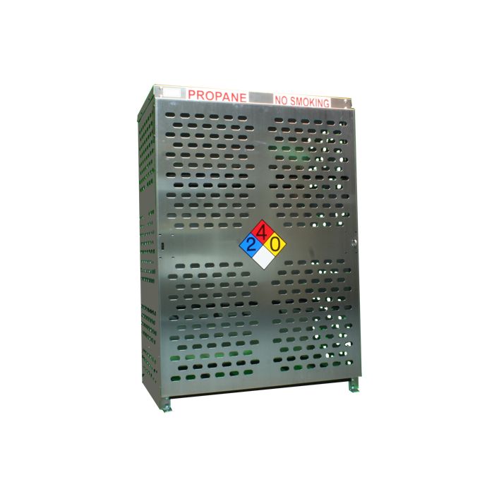 12 Propane Tanks (33 lb) - Outdoor - Vertical Storage - Laser Cut Aluminum - Gas Cylinder Cage