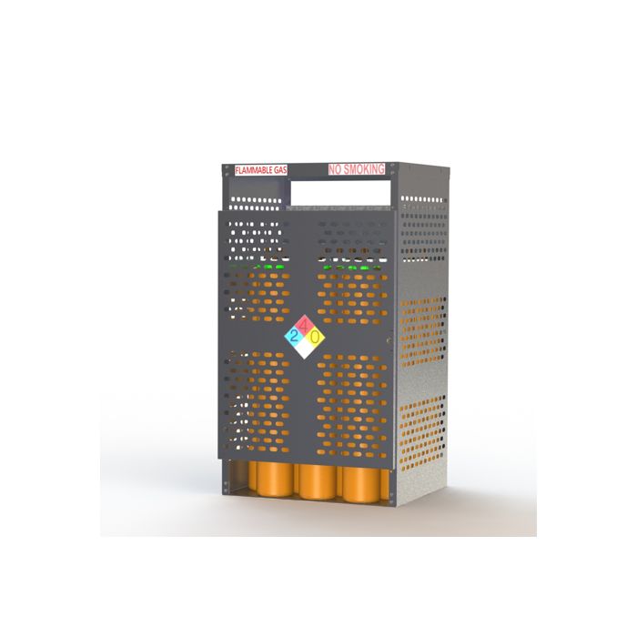 15 Cylinders - Large Tanks - Outdoor - Vertical Storage - Laser Cut Aluminum - Gas Cylinder Cage