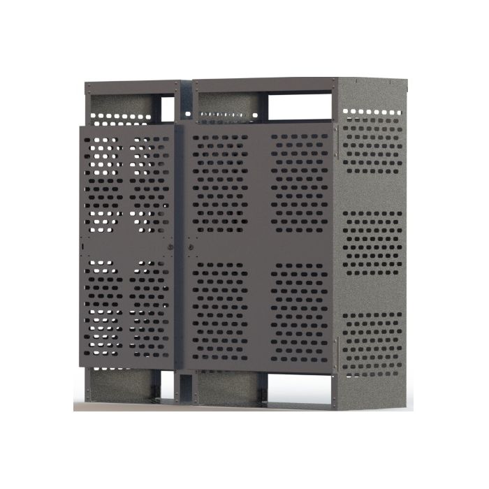 20 Cylinders - Large Tanks - Outdoor - Vertical Storage - Laser Cut Aluminum - Gas Cylinder Cage