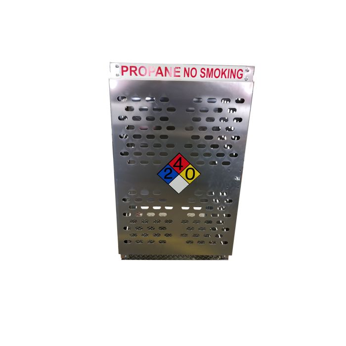 4 Propane Tanks (33-43 lb) - Outdoor - Vertical Storage - Laser Cut Aluminum - Gas Cylinder Cage