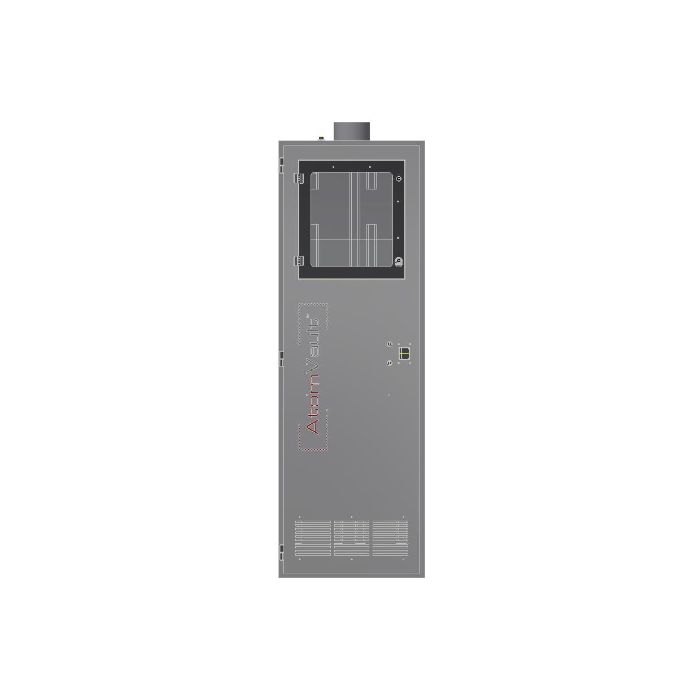 2 Cylinders - Exhaustible - Gray - Gas Cabinet
