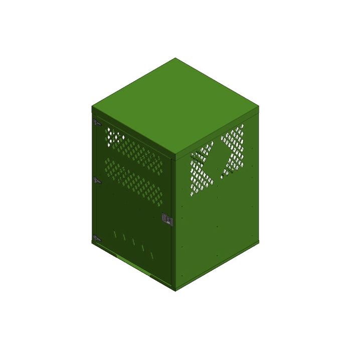 20 Cylinders - Large Tanks - Outdoor - Vertical Storage - Green - Gas Cylinder Cabinet