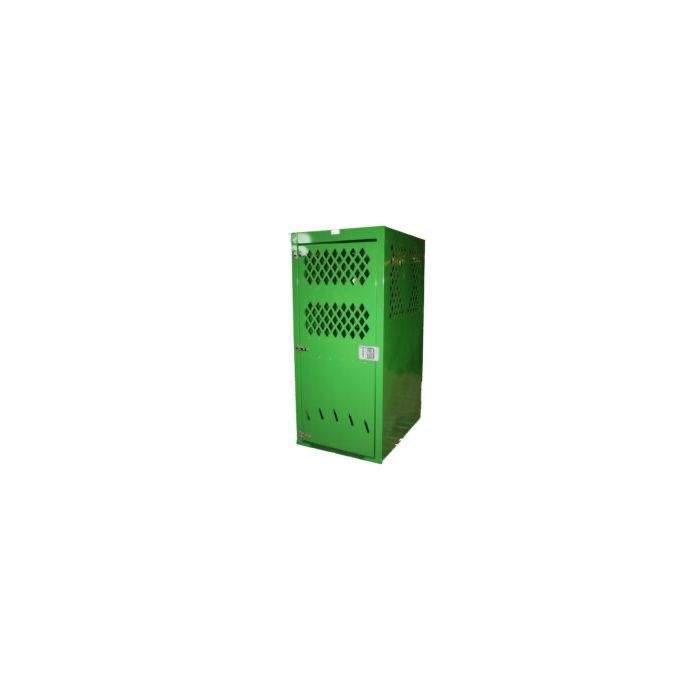 9 Cylinders - Large Tanks - Outdoor - Vertical Storage - Green - Gas Cylinder Cabinet