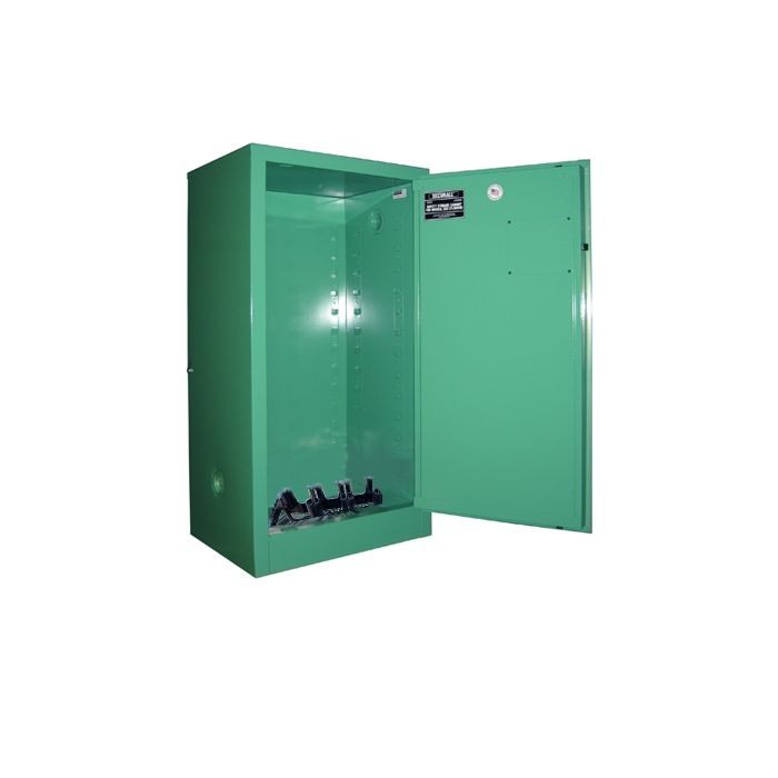 12 Cylinders - Oxygen & Medical Gases (D,E Tanks) - Fire Lined - Manual Close - Cylinder Storage Cabinet