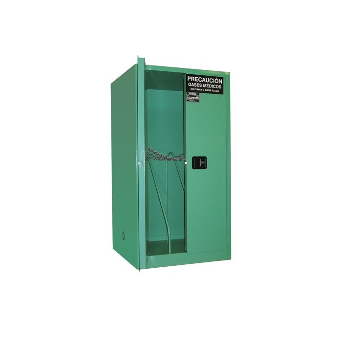 9 Cylinders - Large Oxygen & Medical Gases (H Tanks) - Fire Lined - Self-Closing Doors - Cylinder Storage Cabinet