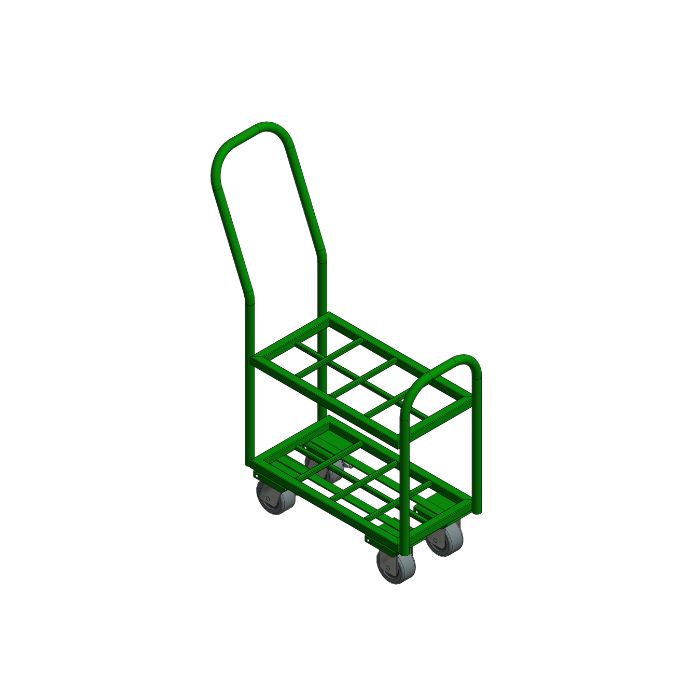 8 Cylinders - Oxygen & Medical Gases (D,E) - Green - Cylinder Cart