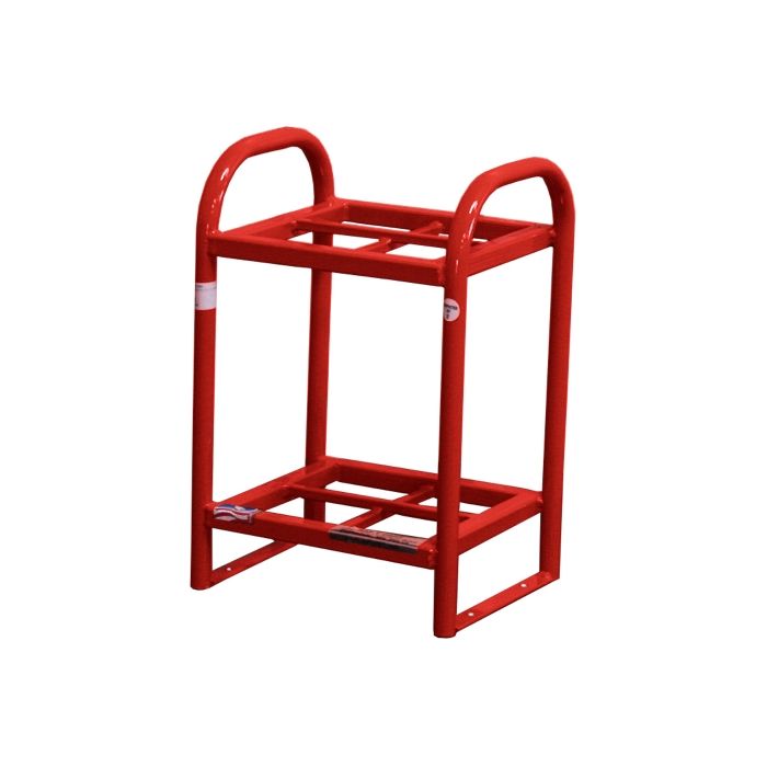 4 Cylinders - Oxygen & Medical Gases (D,E) - Red - Cylinder Rack