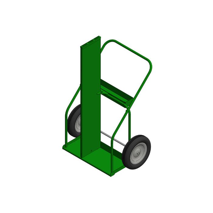 2 Cylinders - Large - Firewall - Heavy Duty - Tool Tray - Green - Welding Cart