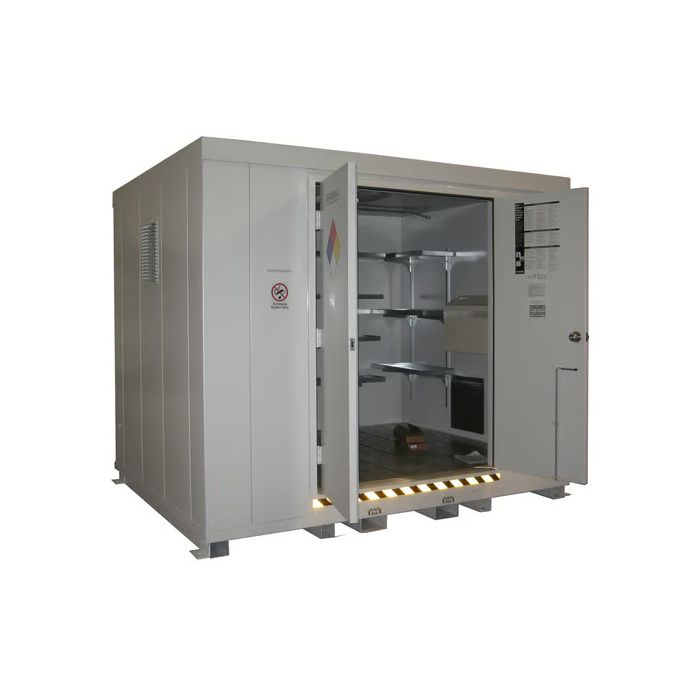 55-Gallon Drum x 16 - Agricultural/Non-Explosive Chemical - Non-Combustible - Outdoor Chemical Storage Locker