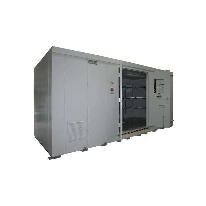 55-Gallon Drum x 38 - Agricultural/Non-Explosive Chemical - Non-Combustible - Outdoor Chemical Storage Locker