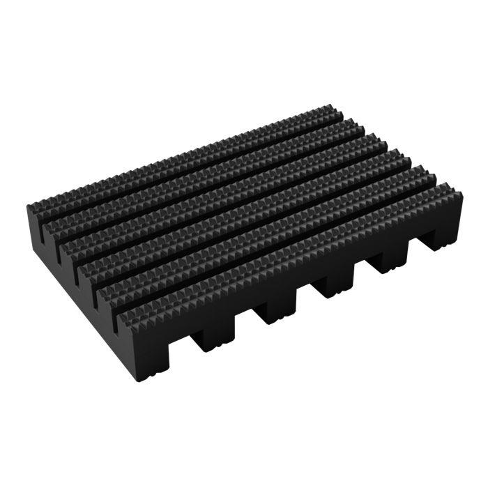 Narrow Grid - Black - 4' x 33' - Easy Wheel Roll - No Slip/Anti-Fatigue/Drainage - Heavy Duty - PVC - Workplace Floor Mat