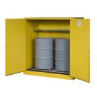 55-Gallon Drum x 2 - Vertical Storage With Rollers - Manual Close - Flammable Storage Cabinet