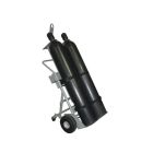 2 Cylinders - Hoist Hook - Flat Free Tires - Rear Casters - Tool Tray - Gas Cylinder Hand Truck