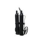 2 Cylinders - Hoist Hook - Steel Wheels - Gas Cylinder Dolly