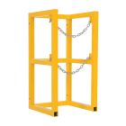 Modular Barricade Rack - 1 Cylinder Position Deep - Yellow - Gas Cylinder Rack